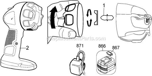 Page A Diagram and Parts List for PC1800L Type 1 Porter Cable Miscellaneous